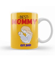 BEST MOM Mommy EST Flower Mothers Day 2021 Kupa Bardak Porselen