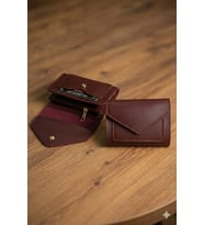 İsme Kişiye Özel Kadın Yumuşak Derili Çıtçıtlı Ve Fermuarlı Şık cüzdan Kartlık Aksesuar (Kutulu) (Bordo)