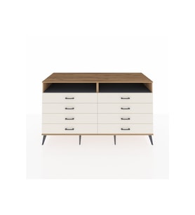 Kronos Konsol 2 Raflı 8 Çekmeceli  176x59x99 Çam-Antrasit/Aytaşı
