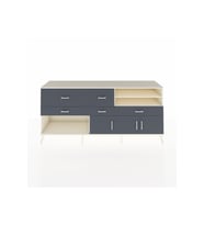 Hyperion Konsol 4 Raflı 5 Çekmeceli 3 Kapaklı 220x44x99 Aytaşı-Antrasit