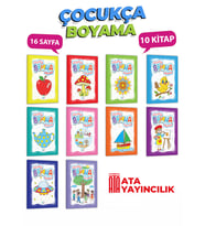 Çocukça Boyama 10 Kitaplık Boyama Seti - Boyamayı Sevdiren - Kas Yapısını Geliştiren - El Becerisini Geliştiren - Öğretmen Tavsiyeli