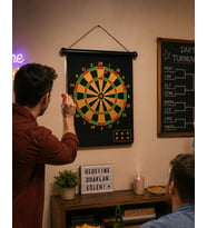 Manyetik Dart Oyunu Katlanabilir Güvenli Dart Seti 6 Ok Hediyeli