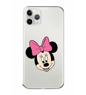 Apple iPhone 11 Pro Uyumlu Kamera Korumalı Tıpalı Kapak Minnie Mouse TasarımlıŞeffaf Kılıf