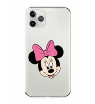 Apple iPhone 11 Pro Uyumlu Kamera Korumalı Tıpalı Kapak Minnie Mouse TasarımlıŞeffaf Kılıf