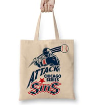 Attack Chicago Series Sins logo Bez Çanta Uzun Saplı