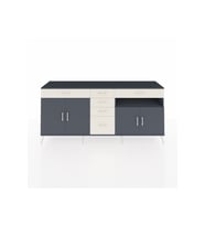 Hyperion Konsol 3 Raflı 6 Çekmeceli 4 Kapaklı 220x44x99 Antrasit-Antrasit/Aytaşı