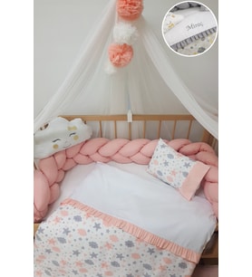 Baby Clime Masal Serisi 70x120 Kız Bebek Uyku Seti Cibinlik Aparatı Dahil