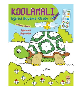Kodlamalı Eğitici Boyama Kitabı - Eğlenceli Hayvanlar