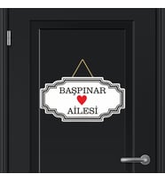 Kişiye Özel Ahşap Kapı Süsü