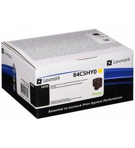 Tonersepeti Lexmark 84C5HY0 Yüksek Kapasiteli Sarı Orjinal Toner CX725