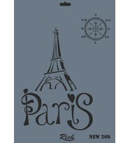 New Seri N-209 Stencil 35X25 Cm