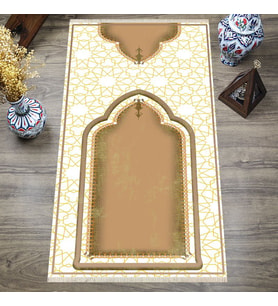 Dijital Baskılı, Yıkanabilir, Yumuşak Dokulu Çocuk ve Yetişkin SECCADE 65x115 cm  S-DOT-SN-027