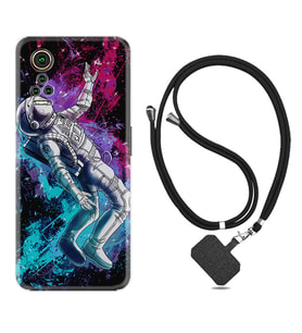 General Mobile GM 21 Pro GM 22 Pro Plus Kılıf Boyun Askılı Silikon Astronot Signs 1753