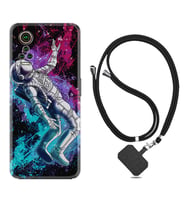 General Mobile GM 21 Pro GM 22 Pro Plus Kılıf Boyun Askılı Silikon Astronot Signs 1753