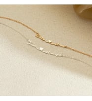 Kişiye Özel Minimalist Çift İsim Kolye 925K Gümüş