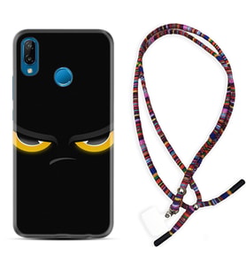 Huawei P20 Lite Mate 10 20 Lite Pro P40 Lite KılıfBoyun Asklı Rasta Silikon Black Eyes 1644