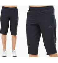 Adidas Erkek Kapri Şort Big Strech İnce Kumaş EE-1191 (Siyah)
