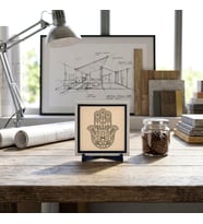 Fatma'nın Eli Silüetli Modern Dekoratif Obje, İç Mekanlar İçin Minimalist Aksesuar 10x10 cm