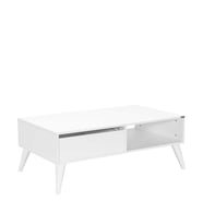 Adore Mobilya Step Dikdörtgen Orta Sehpa - Mat Lake Beyaz 110x42x65 cm (GxYxD)
