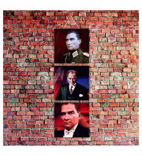 Cakatablo Atatürk Baskılı  3-Parça MDF Tablo
