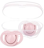 Sterilizasyon & Saklama Kutulu Ortodondik Emzik (Pembe Desenli, 2'li, 6 Ay+)