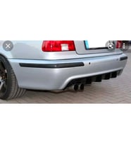 Bmw E39 5 Serisi M5 Difüzör Piona Black Sol Çift Egzoz Çıkışlı