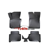 Volkswagen Touran 3D Havuzlu Paspas 2014 Siyah (Karışık)