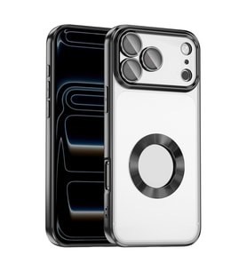 Apple iPhone 17 Pro Max Kılıf Kamera Korumalı Logo Gösteren Zore Omega Kapak