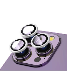 Vendas Apple iPhone 15 Pro Max Zore CL-12 Premium Safir Kamera Lens Koruyucu (Gümüş)