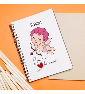 Eros Beni Tam Kalbimden Vurdun Tasarımlı Defter Kişiye Özel