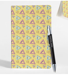 Kişiye Özel Siyah ve Gümüş Renk Metal Tükenmez Kalem & Çizgisiz Defter Set GDTK-909107