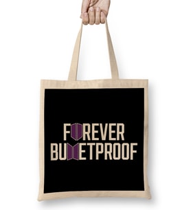 Bts Army Forever Bulletproof Bez Çanta Uzun Saplı