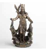 Dekoratif Enki Biblo – Wise Veronese Poliresin Mezopotamya Tanrısı Figürü 23,5 cm