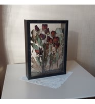 25x35 Cm Çift Yönlü Siyah Derin Gül Çerçevesi! Gelin Buketi Çerçevesi!