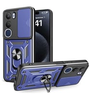 Coverzone Vivo Y19S ile Uyumlu PhoenixShield S�rg�l� Kamera Korumal? Kapak, Tam Koruma Manyetik Vega Kapak K?l?f Lacivert