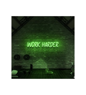 WORK HARDER Yazılı Neon Tabela