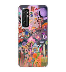 Xiaomi Mi Note 10 Lite Uyumlu Aesthetic Desenli Şeffaf Telefon Kılıfı
