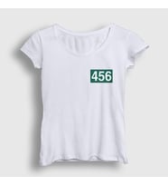 Presmono Kadın Beyaz Seong Gi Hun 456 Squid Game T-Shirt 261397tt (Beyaz)
