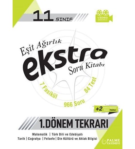 PALME 11. SINIF EŞİT AĞIRLIK EKSTRA SORU BANKASI 1.DÖNEM TEKRARI