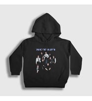 Presmono Unisex Çocuk Siyah Poster K-Pop Nct 127 Kapüşonlu Sweatshirt 275932tt