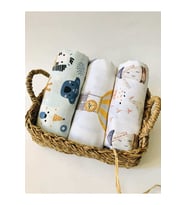3 Adet 110x110  Çok Amaçlı Müslin Bezi Örtü Battaniye