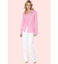 Kadın Basic Fitted Gömlek Renk Casual Günlük Kombinler Hafta Sonu Yaz Aylarının Vazgeçilmezi (Açık Pembe)
