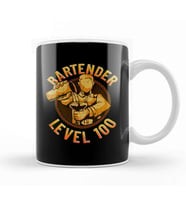 Bartender Level 100 Perfect Bartending Skills Kupa Bardak Porselen