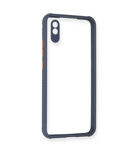Xiaomi Redmi 9a Kılıf Miami Şeffaf Silikon - Gri