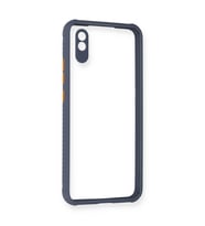 Xiaomi Redmi 9a Kılıf Miami Şeffaf Silikon - Gri