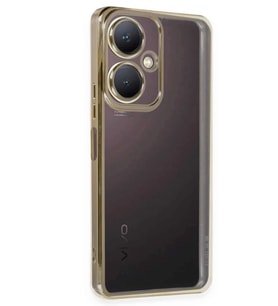 Newface Vivo Y27 Kılıf Razer Lensli Silikon - Gold