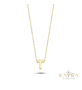 Sade T Harfi Altın Kolye BM130