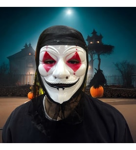 VIP HALLOWEEN MASK VIP CADILAR BAYRAMI KRAL ŞEYTAN KORKU MASKESİ  PARTİ MASKESİ THE MASK