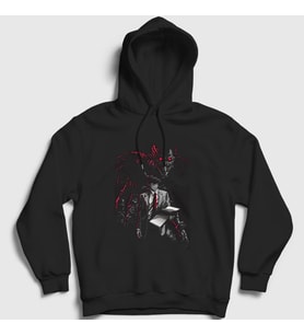Presmono Unisex Siyah Kira V2 Anime Death Note Kapüşonlu Sweatshirt 129440tt