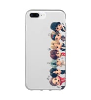 Iphone 7 Plus ve 8 Plus Uyumlu Bts Tüm Karakterler Tasarımlı Şeffaf Telefon Kılıfı
